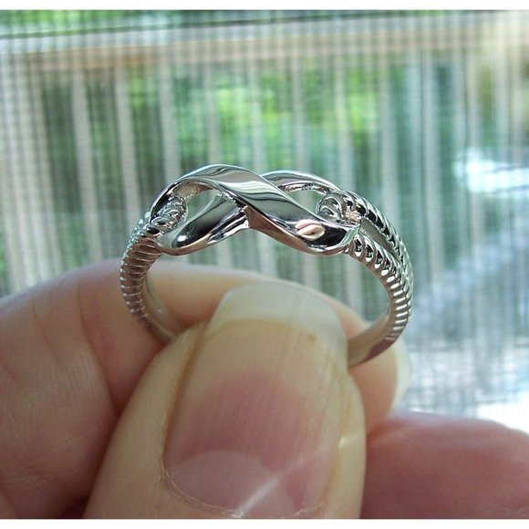 925 STERLING SILVER Dainty Infinity Ring - Picture 6 of 15